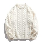 Men's Round Neck Loose Twisted Sweater Couple - Image 2