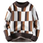 Men's Round Neck Multicolor Sweater Simple Knitwear - Image 2