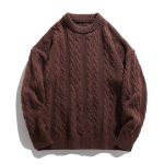 Men's Round Neck Loose Twisted Sweater Couple - Image 4