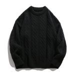 Men's Round Neck Loose Twisted Sweater Couple - Image 3