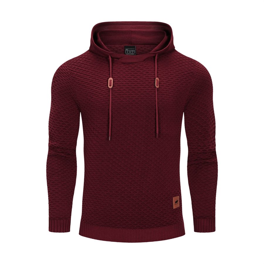 3D Pattern Outdoor Sports Elastic Men Hoodies Solid Color Casual Hoodies - Image 4