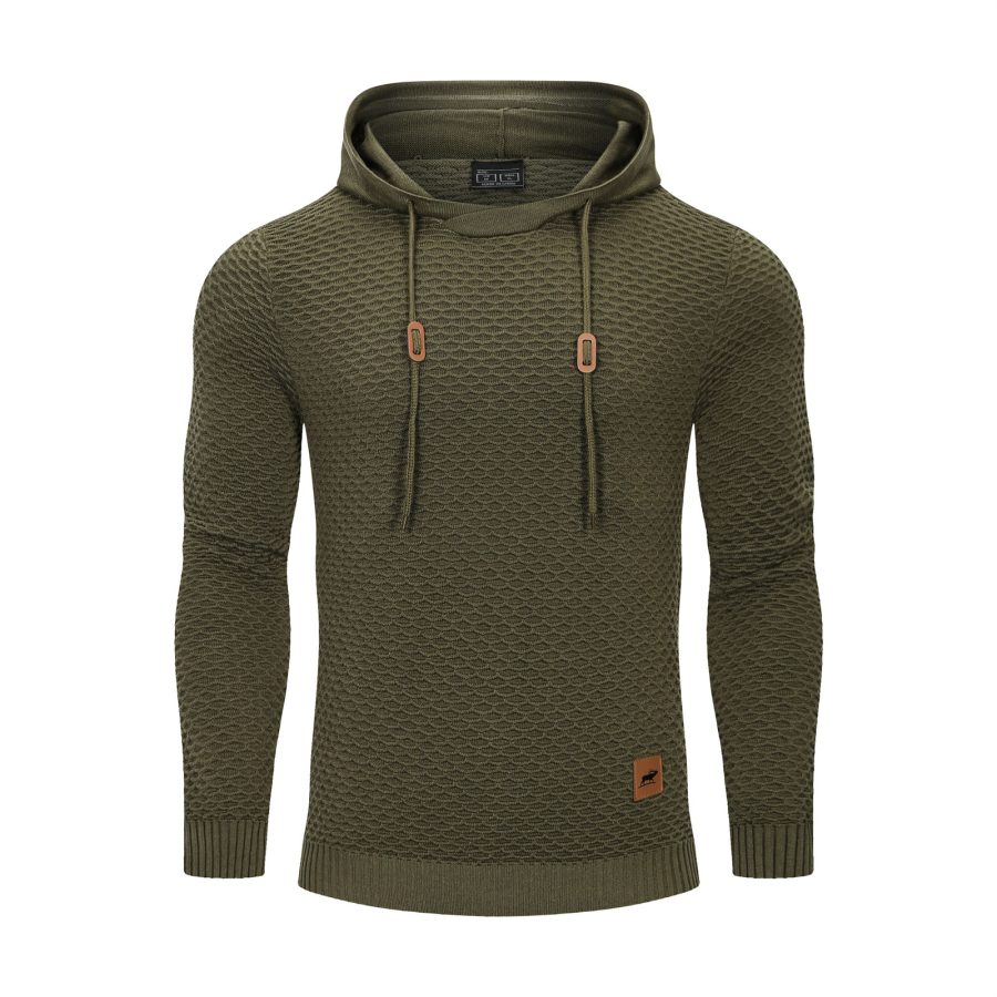 3D Pattern Outdoor Sports Elastic Men Hoodies Solid Color Casual Hoodies - Image 6