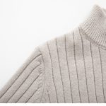 Men's Long-sleeved Half-turtleneck Zip-up Sweater - Image 7