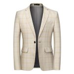 Men's Slim Fit British Check Small Blazer - Image 5