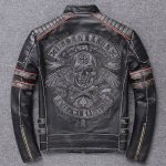 Harley Genuine Leather Clothes Men's Motorcycle Riding Motorcycle Clothing Slim Fit - Image 3
