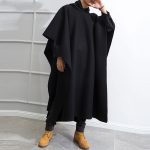 Fashion Men Cloak Coats Hooded Solid Loose Streetwear Punk - Image 4