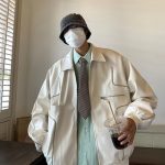 Men's Temperament Zipper Fashion Lapel Leather Coat - Image 5