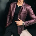 Fashion Casual Men's Suit Leather Jacket - Image 3