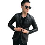 Fashion Casual Men's Suit Leather Jacket - Image 2