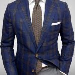 Men's Single-row Two-button Plaid Blazer - Image 8