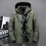 Winter Thick Men Jacket Solid Hooded Coats Hat Detachable Jacket - Image 7