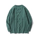 Japanese-style Retro Rhombus Twist Round Neck Sweater Loose And Idle All-matching Sweater - Image 7