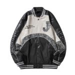PU Leather Baseball Uniform Men's Top - Image 4