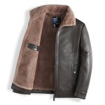 Plush Thick Leather Men's Free Care Jacket - Image 7