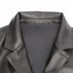 Washed Coat Leather Casual Jacket - Image 6