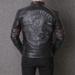 Harley Genuine Leather Clothes Men's Motorcycle Riding Motorcycle Clothing Slim Fit - Image 6