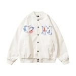 Men's Loose Vintage Embroidered Baseball Jacket - Image 5