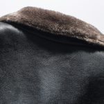 Men's Stand Collar Leather Jacket Plush Leisure - Image 5