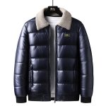 Lapel Collar Trendy Men's Winter Jacket Thickened - Image 3