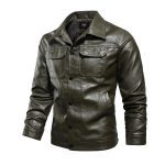 Men's Spring And Autumn Workwear Leather Jacket - Image 4