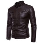 Large Size Plus Velvet Men's Leather Jacket - Image 2