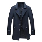 Long Single Breasted Lapel Trench Coat - Image 4