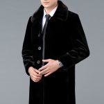 Long Middle-aged Over The Knee Sheep Men's Leather Ermine - Image 4