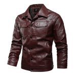 Men's Spring And Autumn Workwear Leather Jacket - Image 3