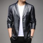 Men's Pu Leather Jacket For Young And Middle-aged Men's Casual Dad - Image 2