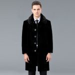 Long Middle-aged Over The Knee Sheep Men's Leather Ermine - Image 3