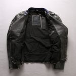 Men's Distressed Stand Collar Cropped Slim Leather Jacket - Image 4