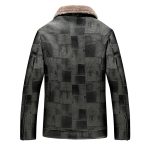Men's Middle-aged And Elderly Leather Jacket With Velvet Warm - Image 3